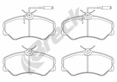 Комплект тормозных колодок, дисковый тормоз BRECK купить